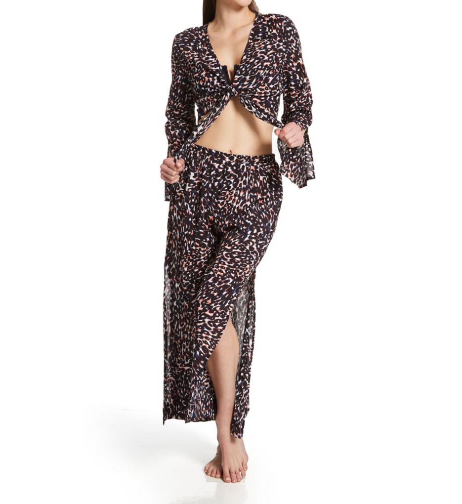 Stay Cool Leopard Slit Side Crop Cover Up Pant-cs2