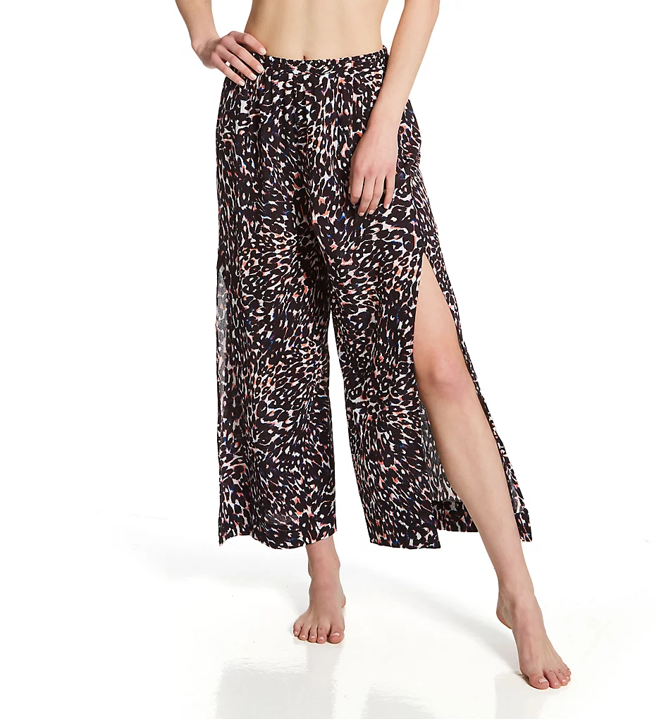Stay Cool Leopard Slit Side Crop Cover Up Pant