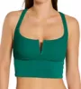 Sanctuary Sandbar Solids V-Wire Crop Racerback Swim Top SS21404 - Image 1