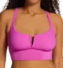 Sanctuary Sandbar Solids V-Wire Crop Racerback Swim Top SS21404