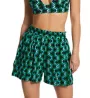 Sanctuary Geo Wave Paper Bag High Waist Skort Cover Up W23831