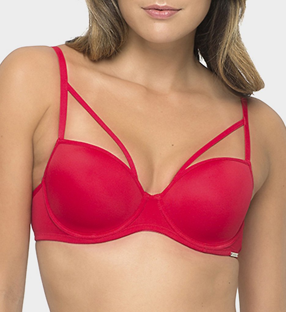 Sapph 1094117 Fabulous Padded Underwire Bra (Red)
