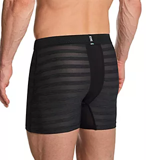 DropTemp Cooling Mesh Boxer Brief with Fly Black Heather M