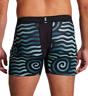 DropTemp Cooling Mesh Boxer Brief with Fly Rip Tide Stripe-Navy M