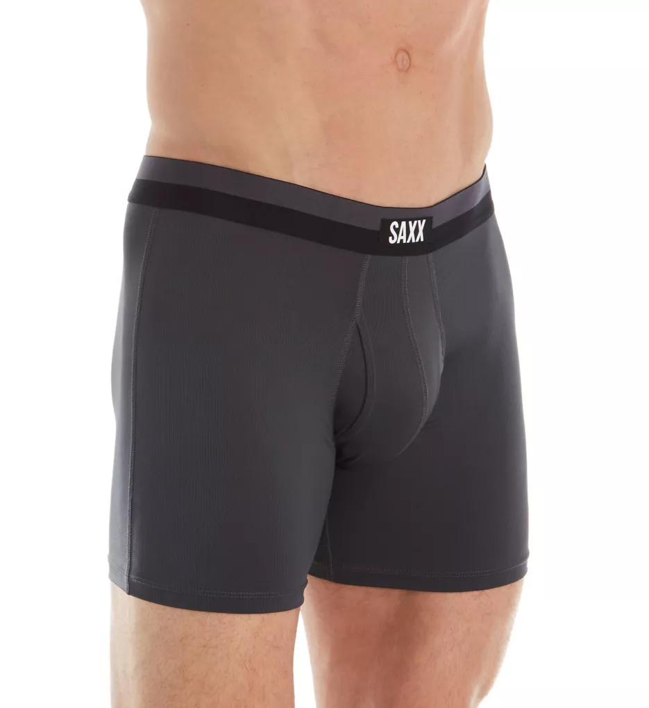 Sport Mesh Boxer Brief with Fly Graphite S