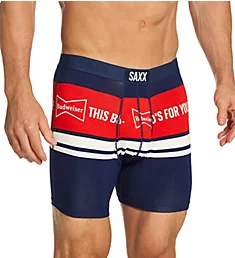 Ultra Budweiser Fly-Front Boxer Navy Placement Stripe M