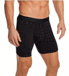 22nd Century Silk Blend Boxer Brief Dogstooth Camo- Black S