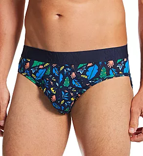 Everyday DropTemp Cool Cotton Brief Pop Flora Blue XL