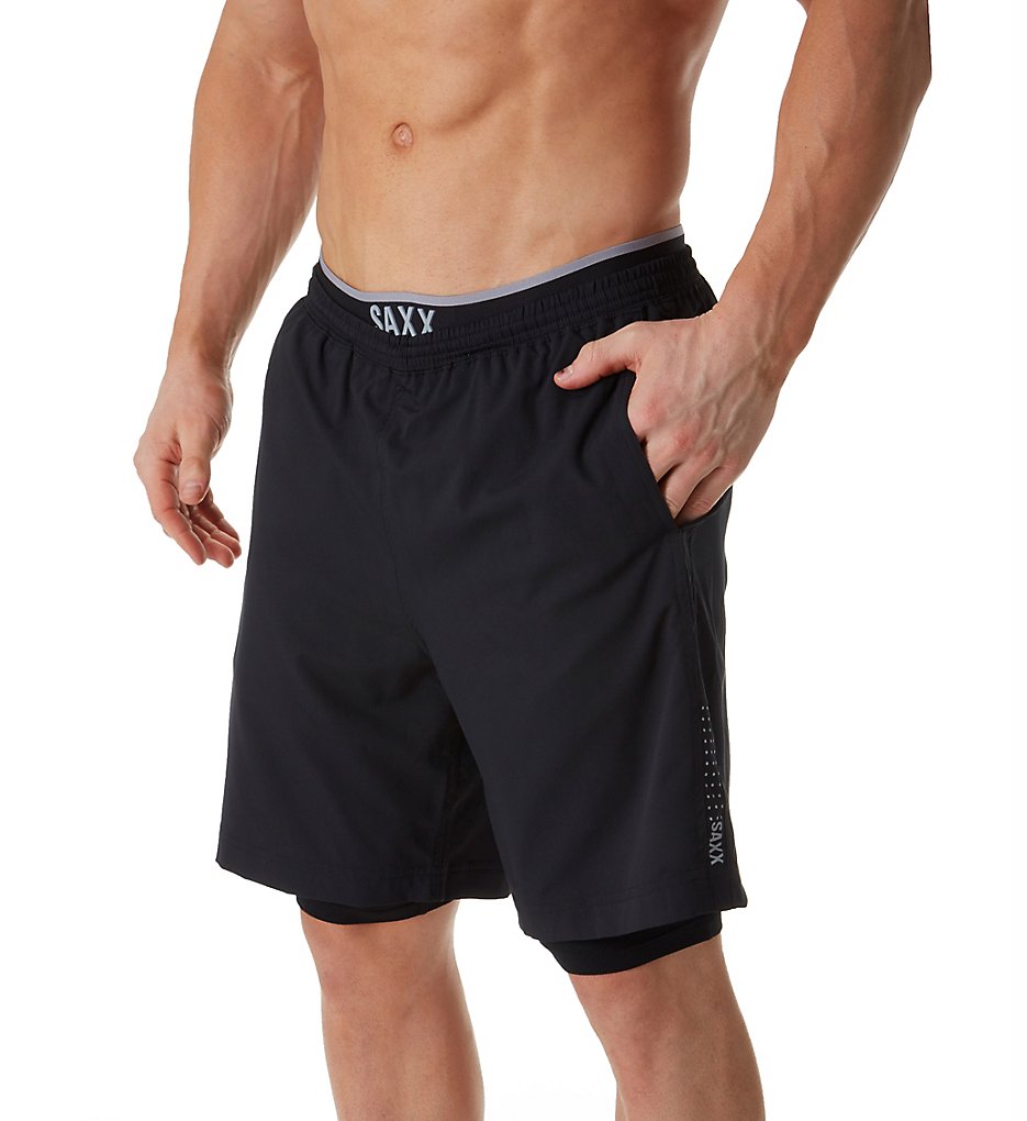 Saxx Underwear SXGS27 Kinetic Athletic Train Short With Built In Brief (Black)