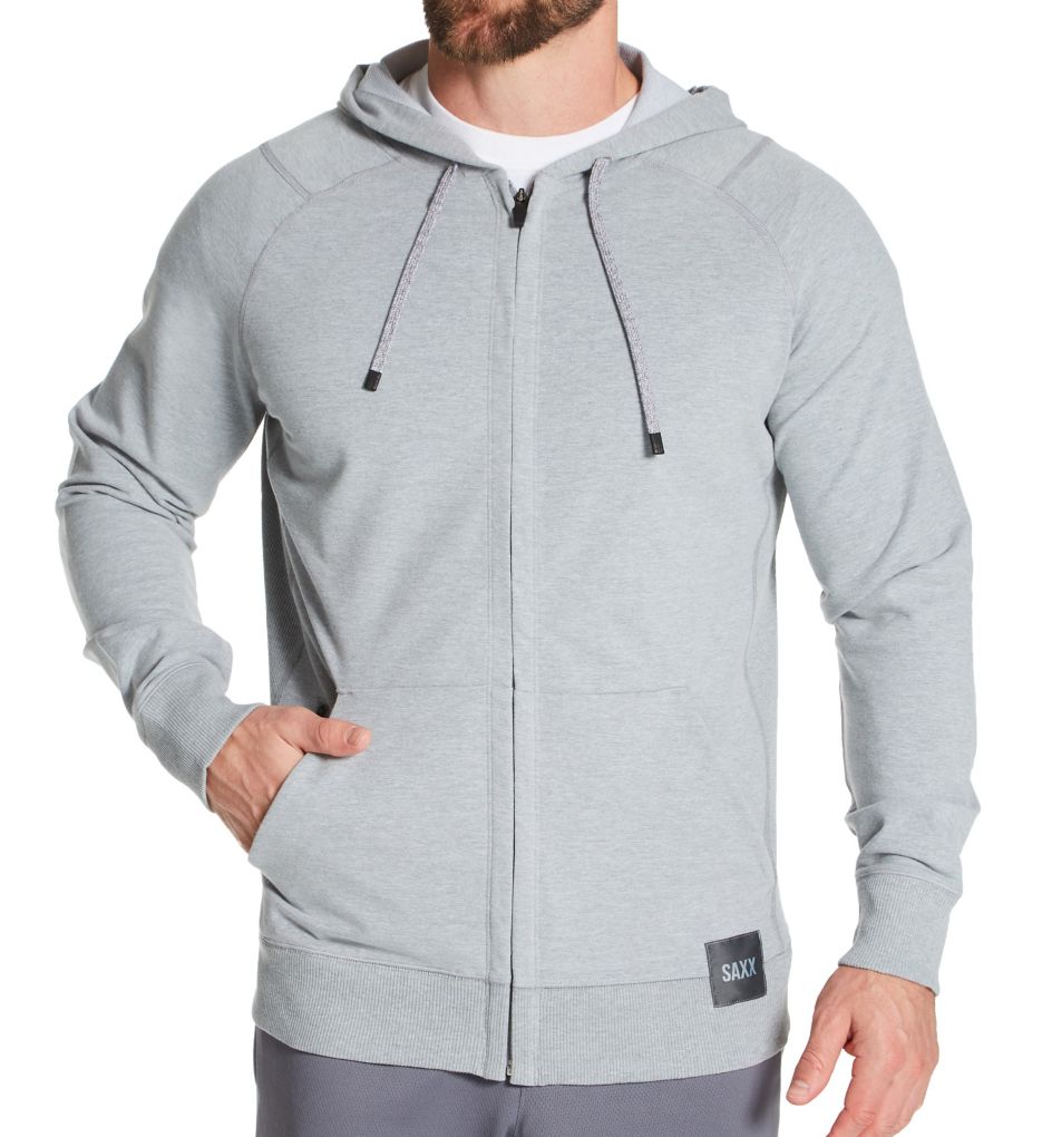 Down Time Full Zip Hoodie GryHte XL by Saxx Underwear