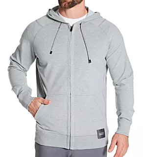 Down Time Full Zip Hoodie Grey Heather L