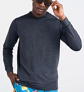 DropTemp All Day Cooling Long Sleeve Hoodie Turbulence Heather M