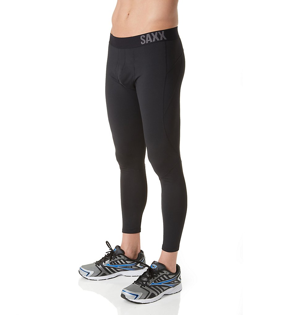 Saxx Underwear SXLJ57F Thermo-flyte Ankle Length Tight With Fly (Black)