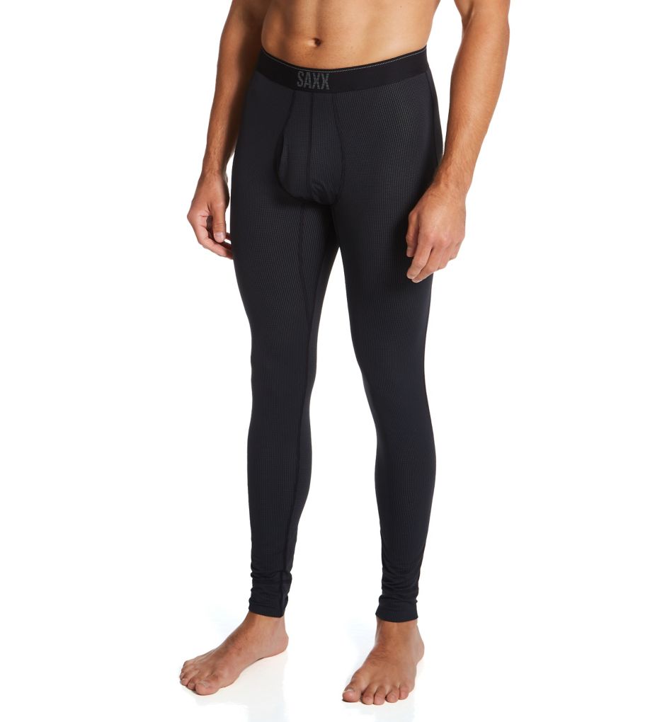 Quest Quick Dry Mesh Long John BLK S by Saxx Underwear