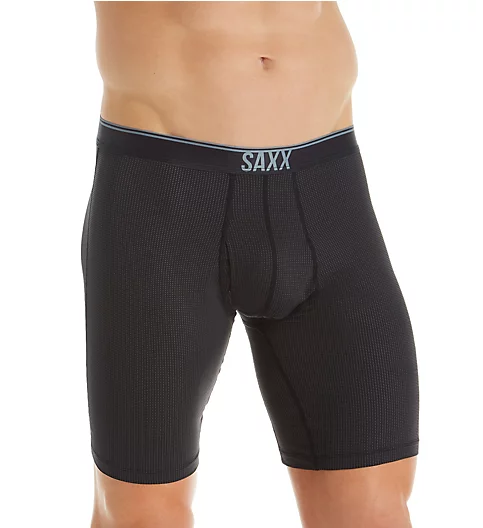 Quest Long Leg Boxer Brief with Fly BLK XL by Saxx Underwear