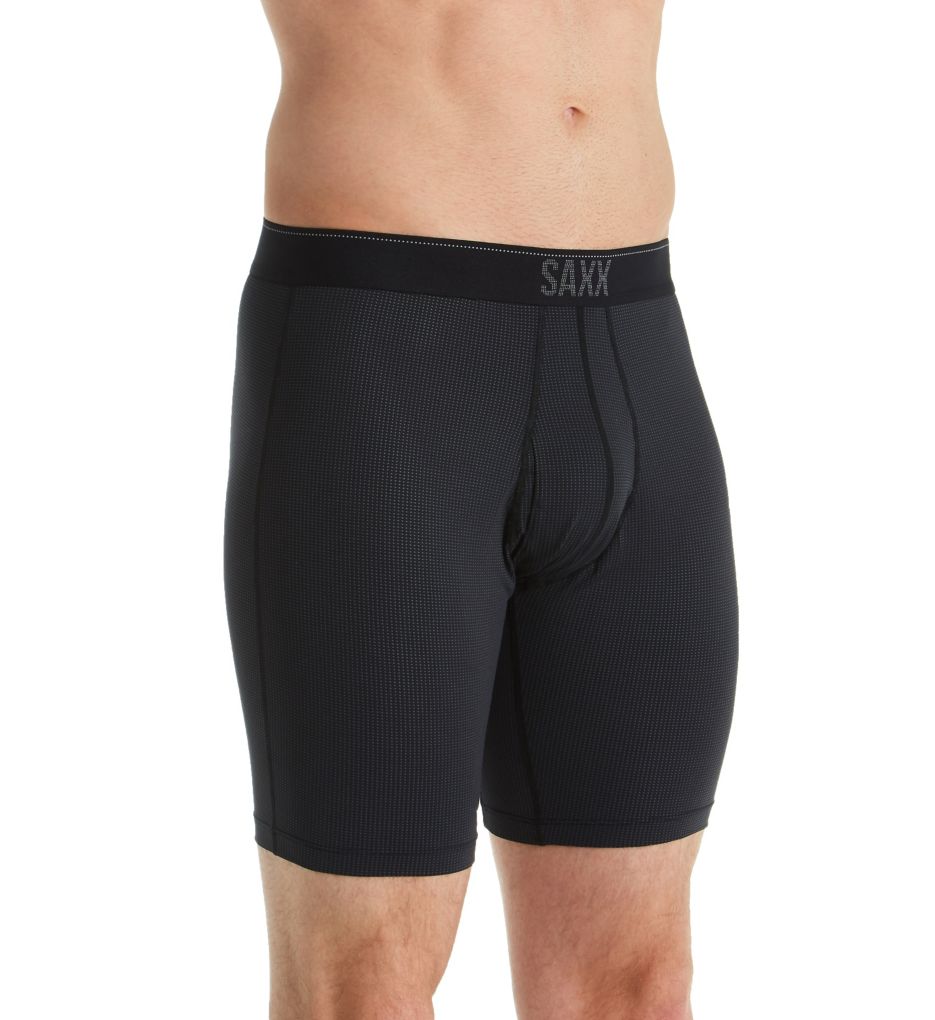 Quest Long Leg Boxer Brief with Fly BLKII S