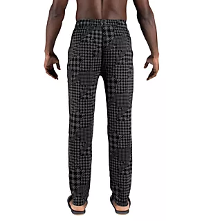 22nd Century Silk Sleep Pant Dogstooth Camo- Black M