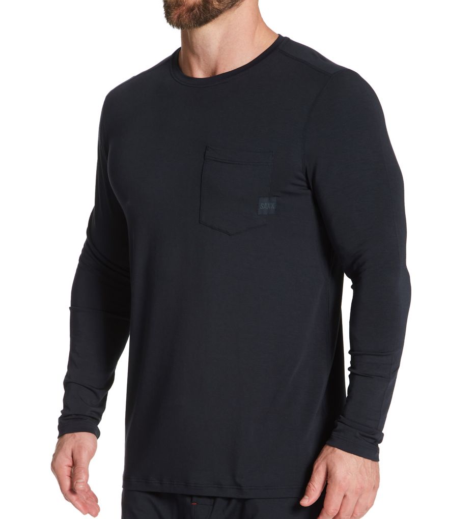 SAXX Long-Sleeve Sleepwalker Stretch-Modal T-Shirt, Sleepwear