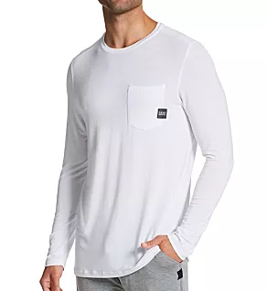 Sleepwalker Long Sleeve Pocket Tee White XL