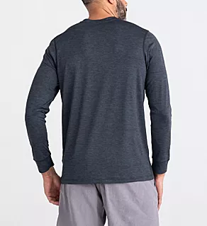 DropTemp All Day Cooling Long Sleeve Crew T-Shirt Turbulence Heather 2XL