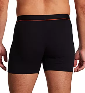 Non-Stop Stretch Cotton Boxer Brief w/ Fly 2 Pack Deep Navy/Black M
