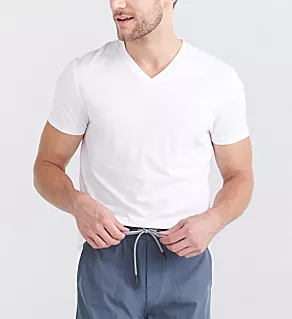 DropTemp Cooling Cotton V-Neck Undershirt White S