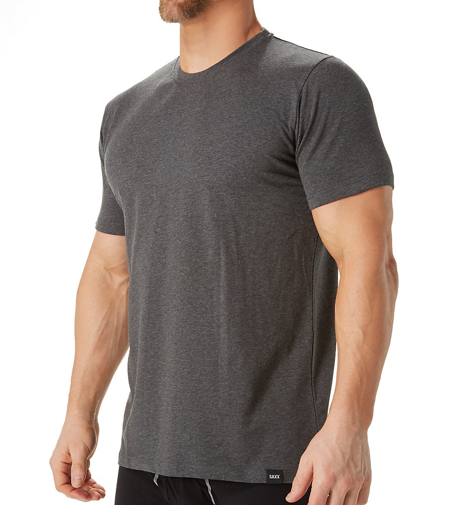 Saxx Underwear SXTS18 3 Six Five Pima Cotton Crew Neck T-Shirt (Heather)
