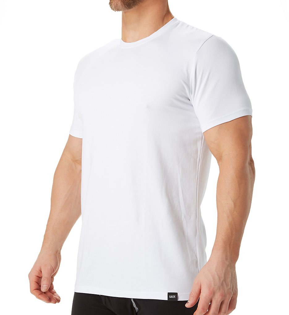 Saxx Underwear SXTS18 3 Six Five Pima Cotton Crew Neck T-Shirt (White)