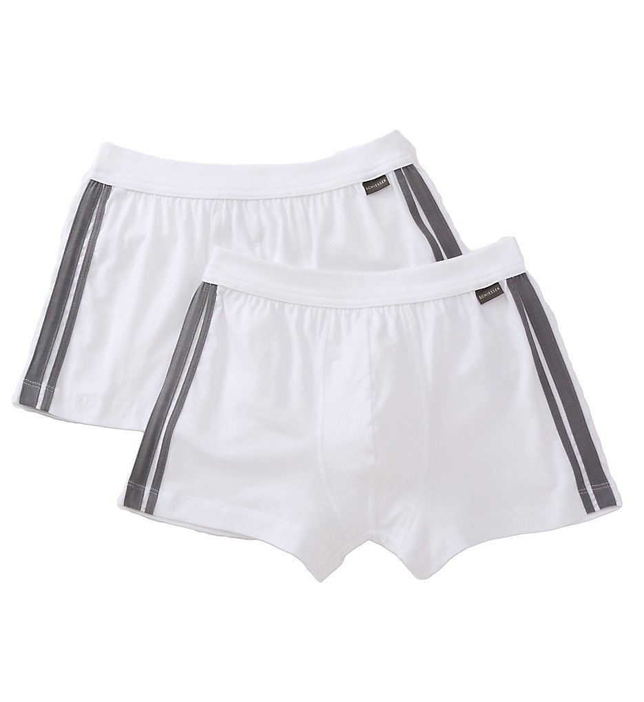 Schiesser 035111 Cotton Stretch Shorts - 2 Pack (White)