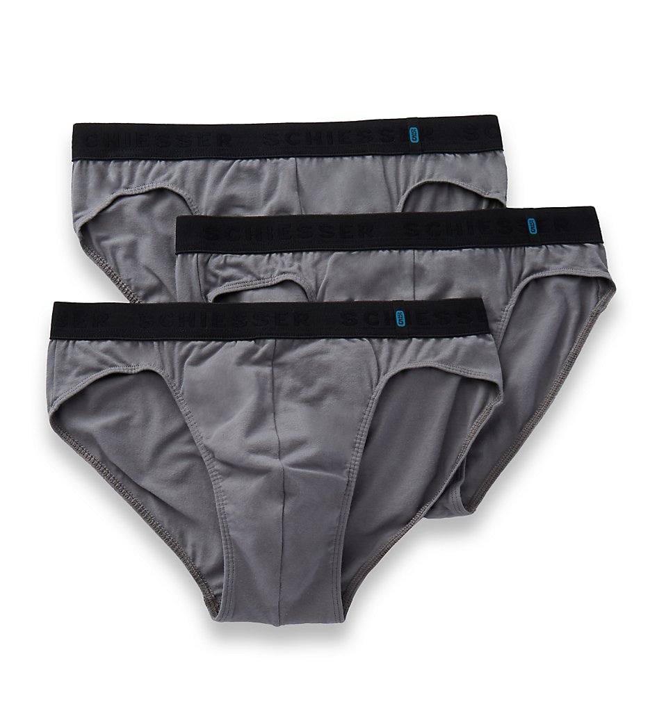 Schiesser 155586 95/5 Rio Briefs - 3 Pack (Grey)