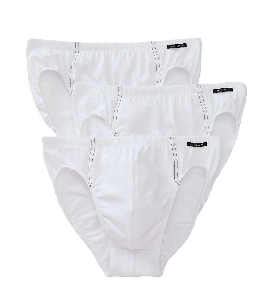 Schiesser 205221 Cotton Stretch Supermini Briefs - 3 Pack (White)