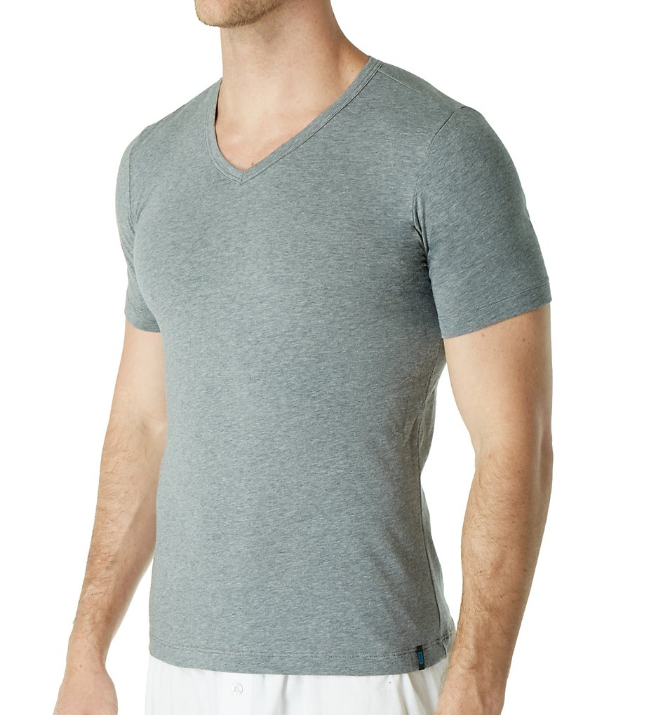 Schiesser 205429 95/5 V-Neck T-Shirt (Grey Melange)