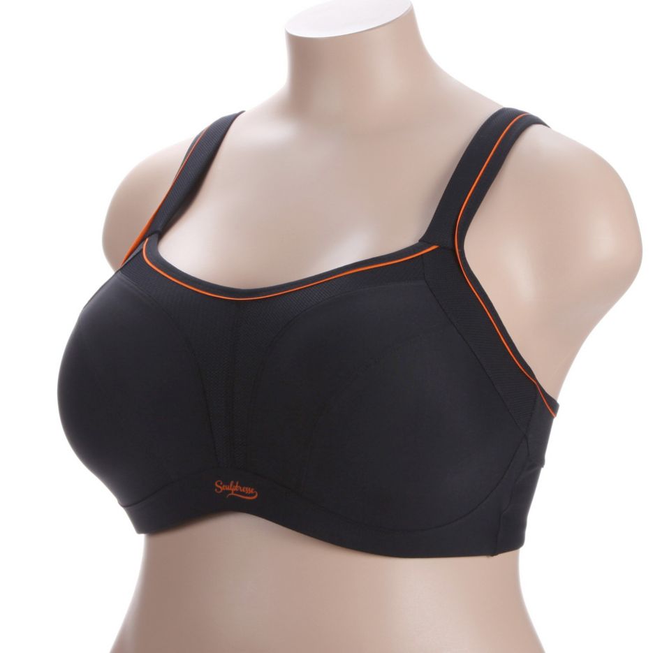 Sculptresse by Panache Non-padded Underwire Sports Bra (9441)- Black -  Breakout Bras