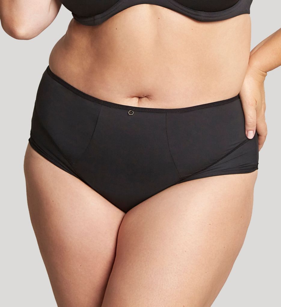 Sculptresse by Panache Women's Elegance High Waist Brief Panty in Black | Plus Size 5XL | HerRoom.com