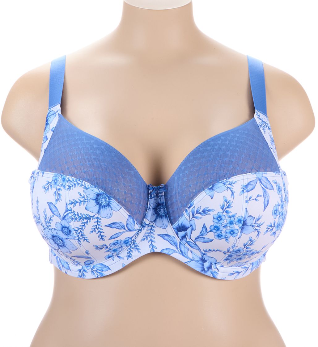 Sculptresse by Panache Bliss Full Cup Underwire Bra Blue Floral 40F  - Image 1