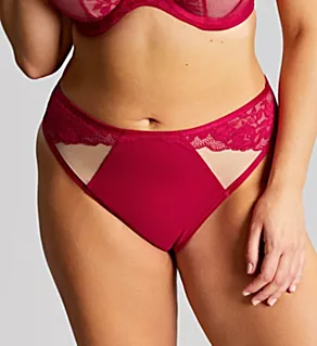 Josephine High Leg Brief Panty MAGENTA/LATTE 2X