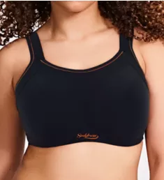 Plus Size Underwire Sports Bra Black 34G