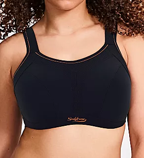 Plus Size Underwire Sports Bra Black 34E