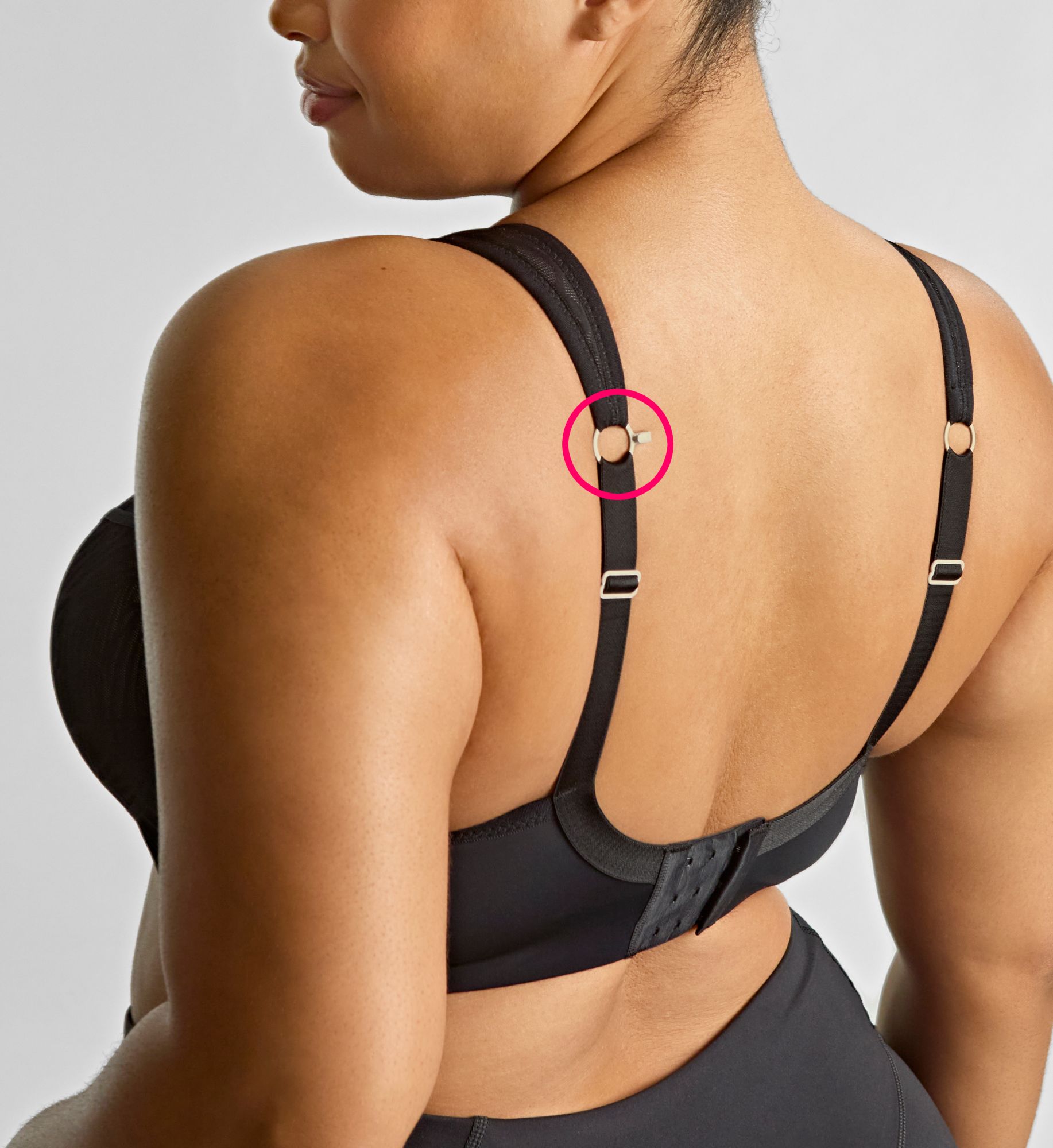 Sculptresse by Panache Plus Size Underwire Sports Bra Black/Chalk Lace 38F  - Image 2