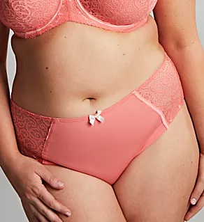 Estel High Waist Brief Panty Coral XL