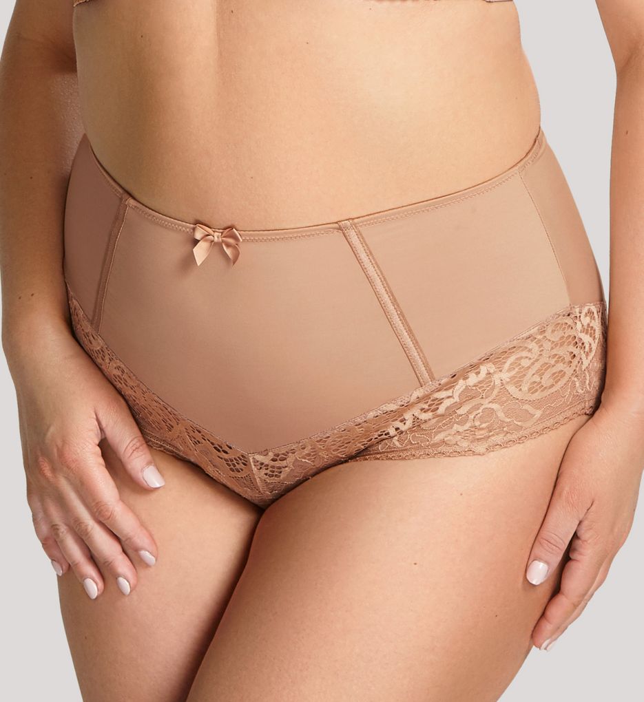 Sculptresse by Panache Women's Estel High Waist Brief Panty in Beige | Plus Size 3XL | HerRoom.com