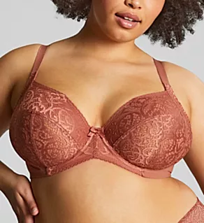Estel Plunge Underwire Bra Rose Gold 34F