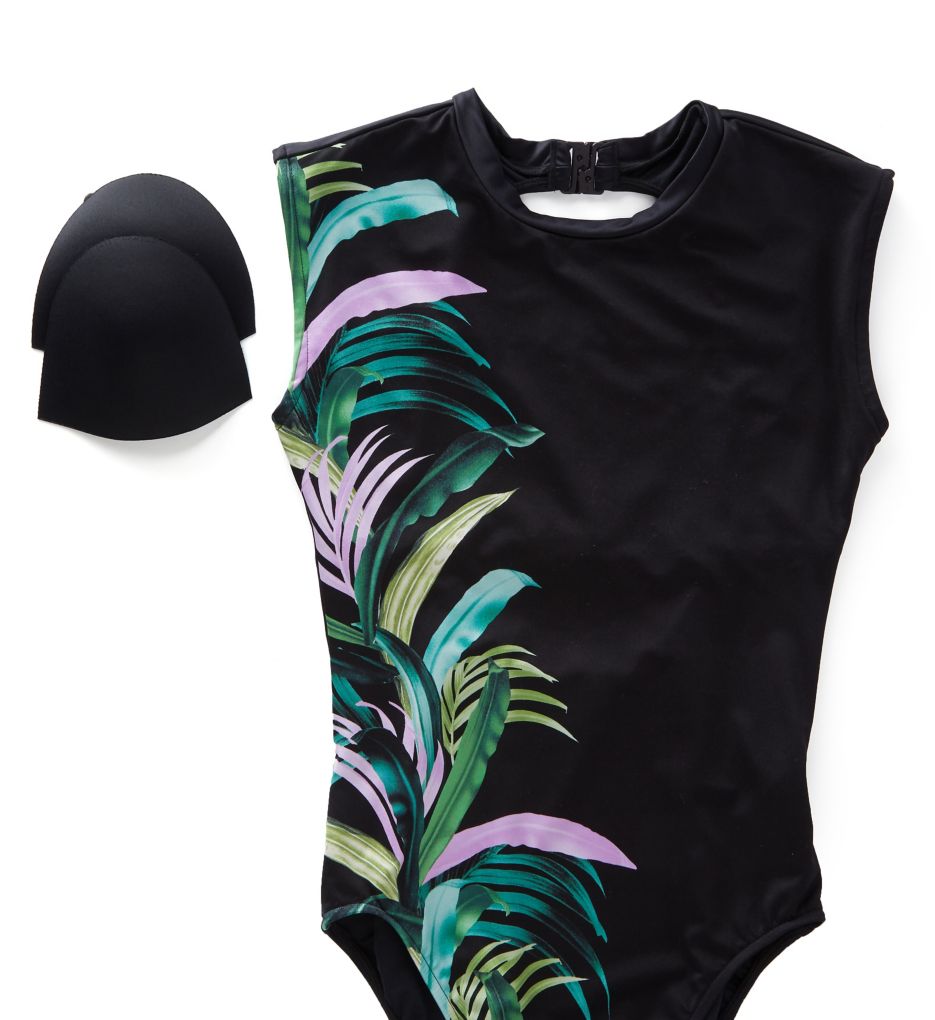 Las Palmas Cap Sleeve One Piece Swimsuit-cs1