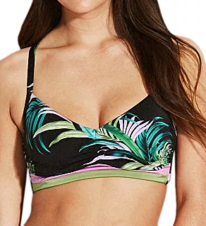 Las Palmas DD Cup Bralette Bikini Swim Top Black 12