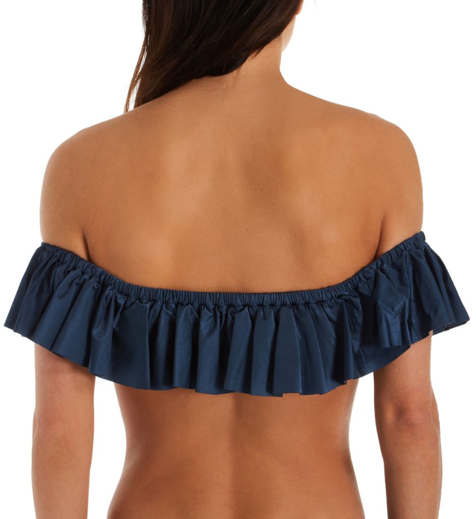 Shine On Cold Shoulder Frill Bandeau Swim Top-bs