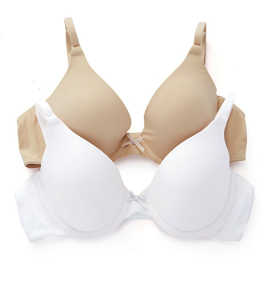 Self Expressions : Self Expressions 05701 iFit Underwire T-Shirt Bra - 2 Pack (Latte Lift/White 40DD)