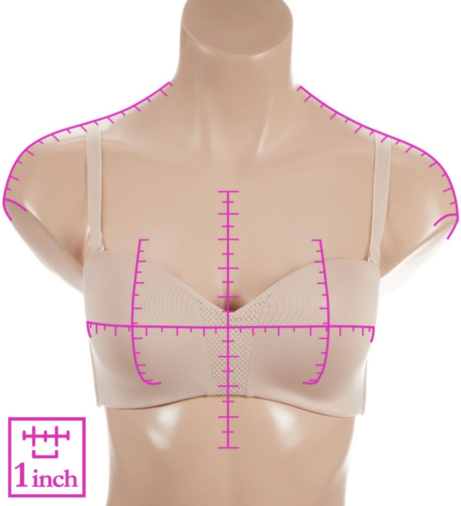 Self Expressions Wireless ComfortGrip Strapless Bra Paris Nude 34C  - Image 3