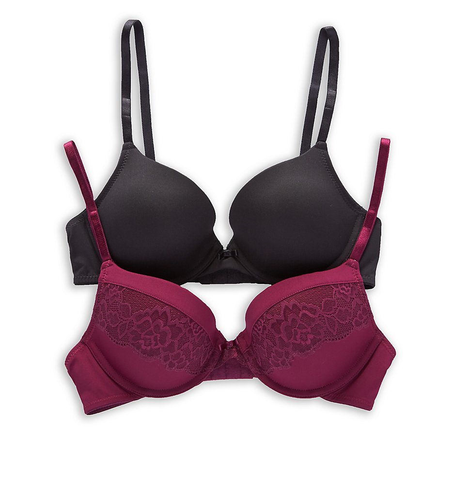 Self Expressions (2140085): Self Expressions SE5757 Push Up T-Shirt Bra - 2 Pack (Black/Galactic Red 40DD) Self Expressions (2140085): Self Expressions SE5757 Push Up T-Shirt Bra - 2 Pack (Black/Galactic Red 40DD)