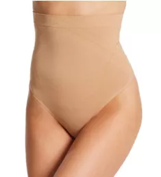 Feel Good Fashion High Waisted Thong Beige S