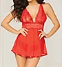 Seven 'til Midnight Two Piece Lace Babydoll Set 10672 - Image 1
